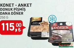 KONET-ANKET DONUK PİŞMİŞ DANA DÖNER 250 G